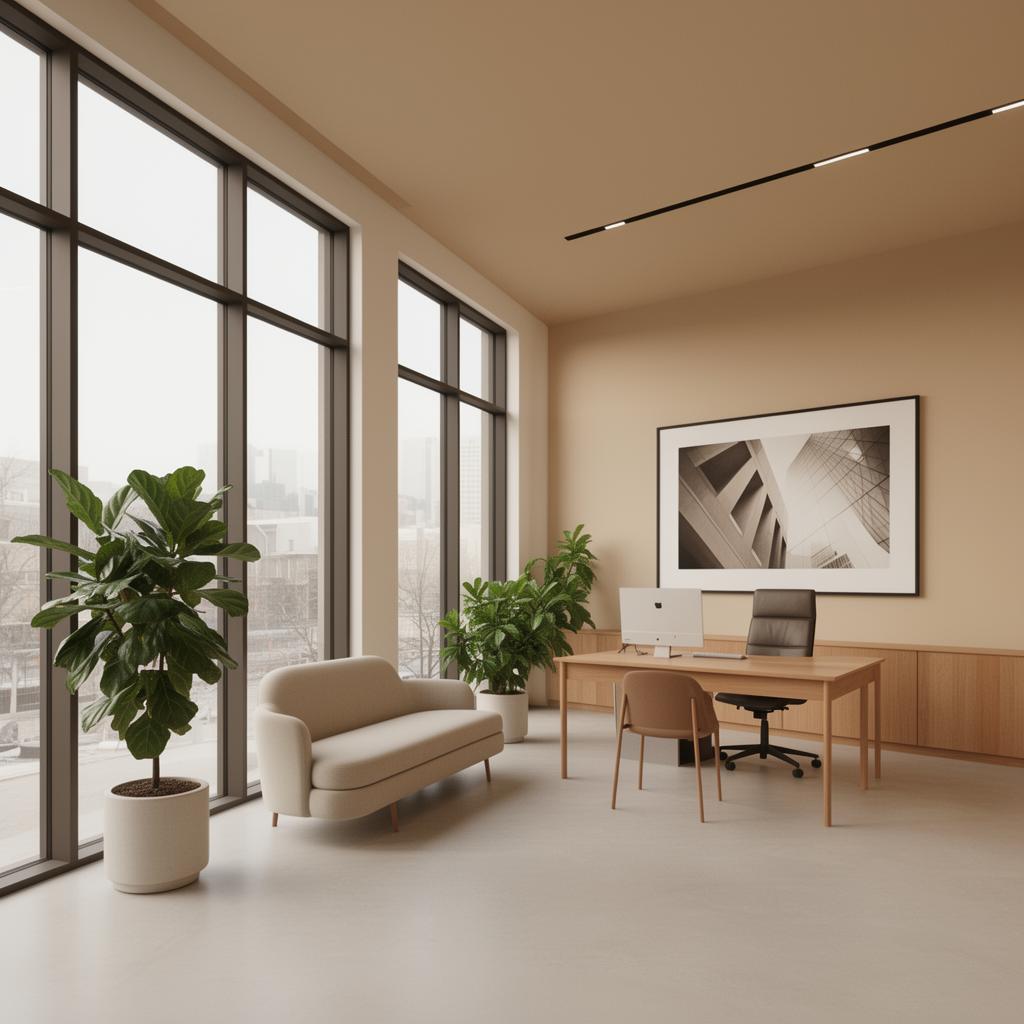 Modern insurance agency office